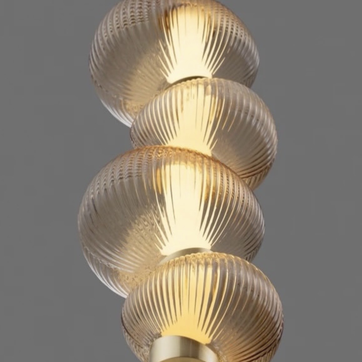 DORELL illuminated ribbed glass cluster