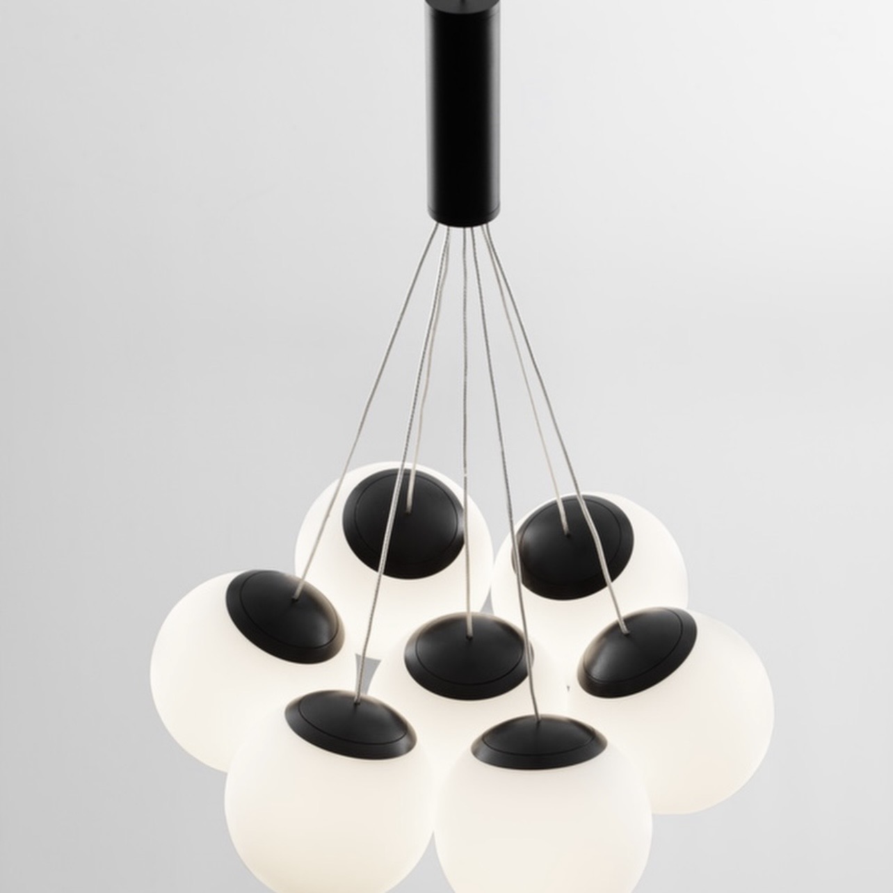 NUVOLE opal glass globe chandelier